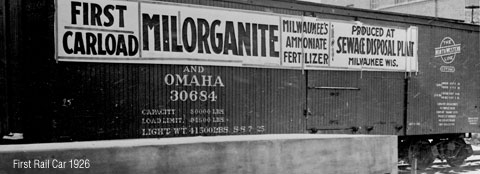 Old Milorganite fertilizer rail car The first rail car to transport Milorganite fertilizer