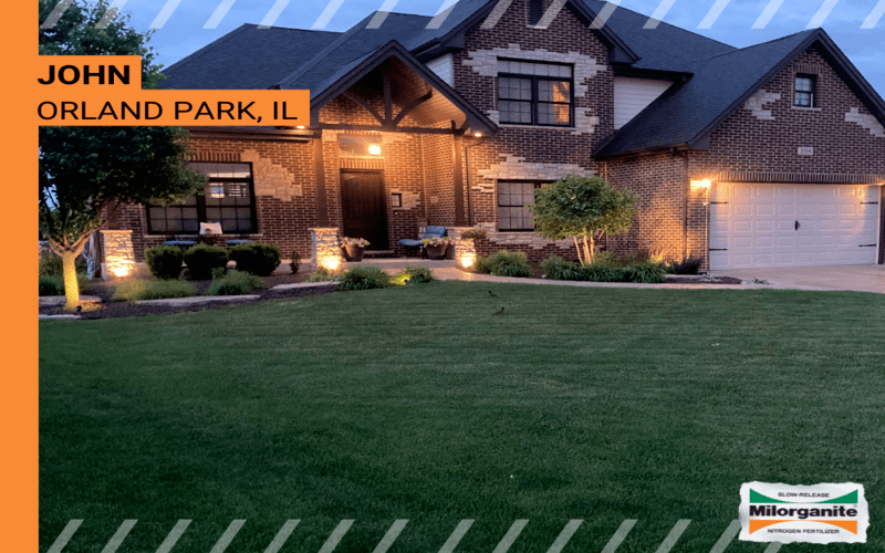 Fruit and Vegetable results Lawn in Virginia fertilized with Milorganite, an organic fertilizer.
