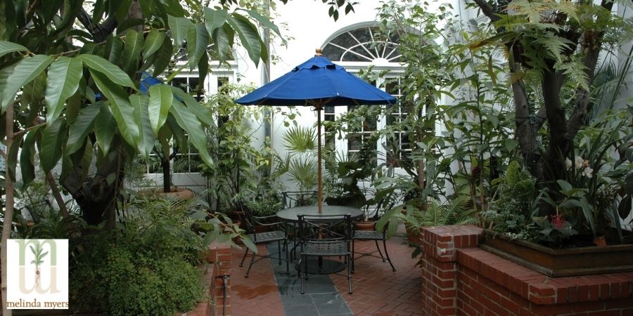 indoor terrace garden with patio