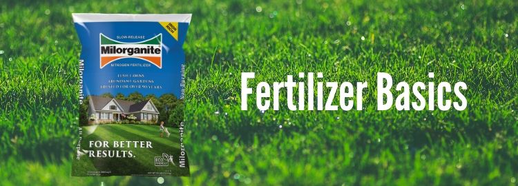 Fertilizer Basics with a bag of Milorganite on a lawn